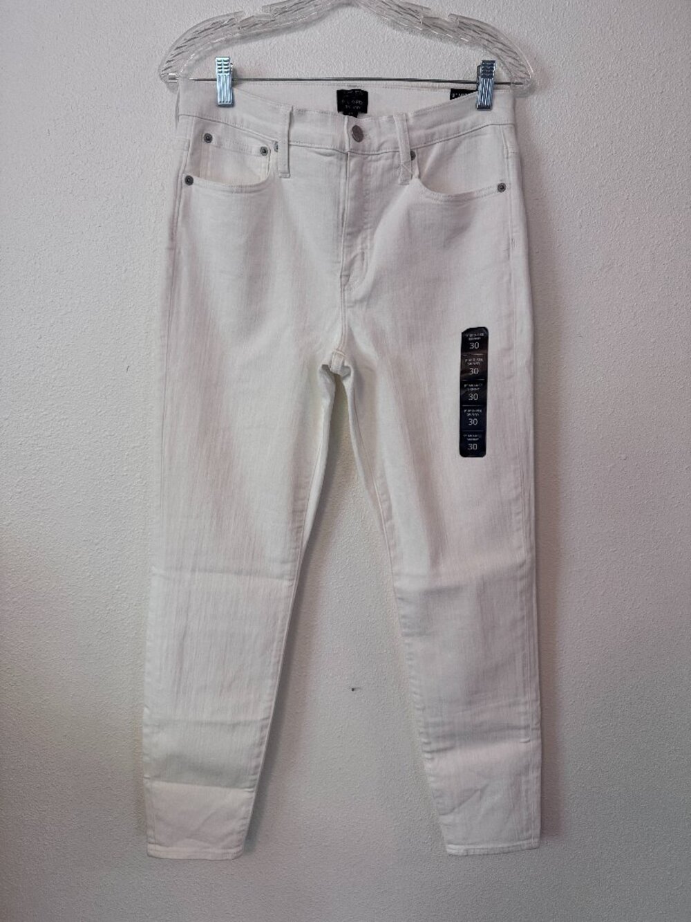 J.Crew NWT High Rise Straight Leg Jeans Off-White / Cream - Size 28